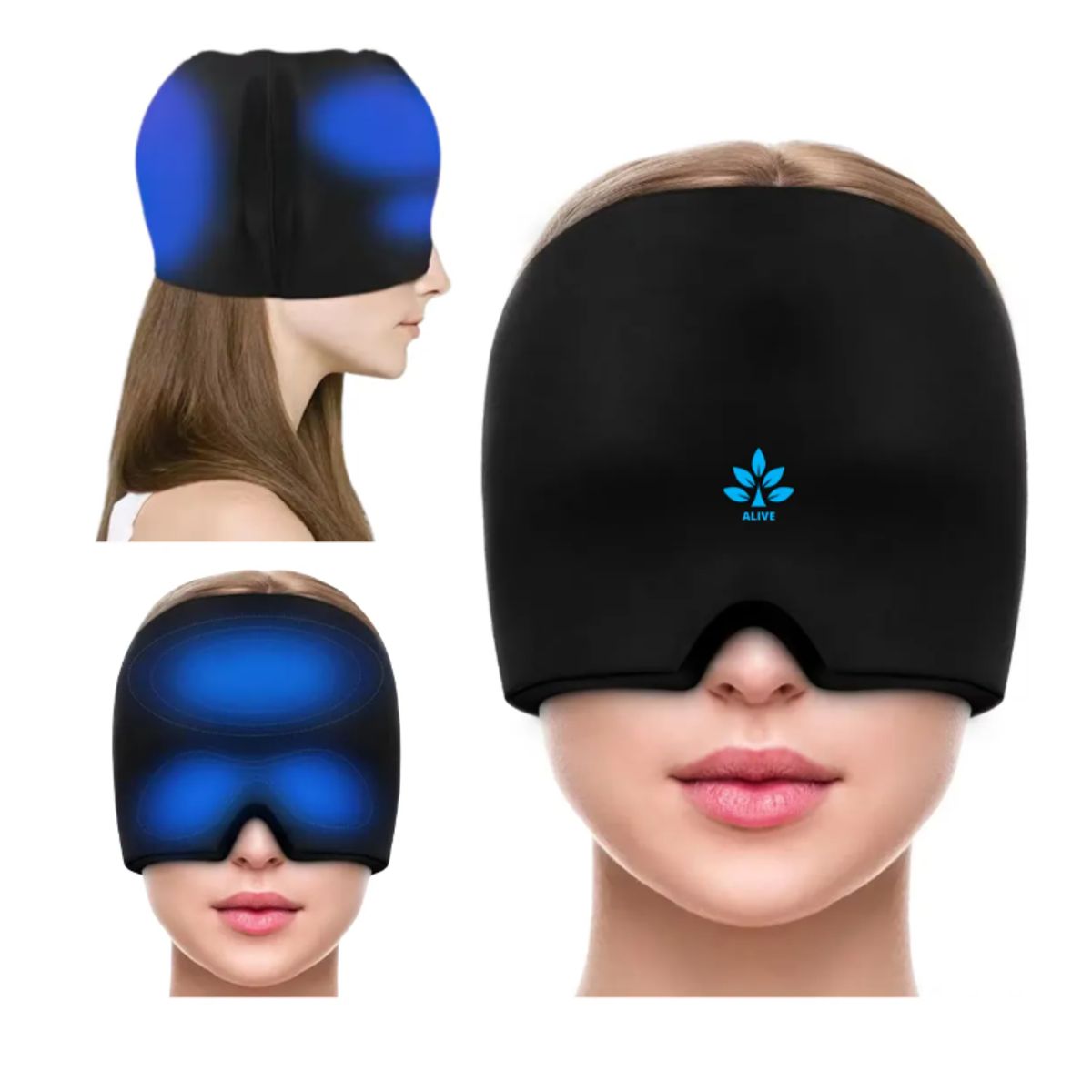 GENERICO - Máscara Elástica Ojos Migraña Terapia Frío Calor Reutilizable