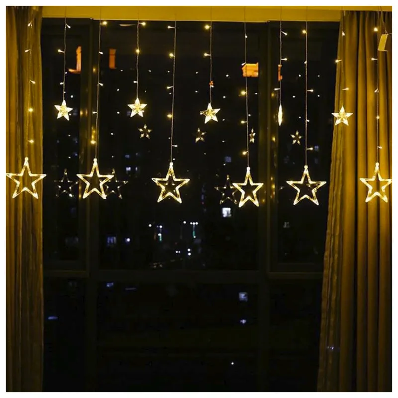 MULTIPLACE COLOMBIA - Lluvia de luces de navidad decorativas para con figuras de estrellas