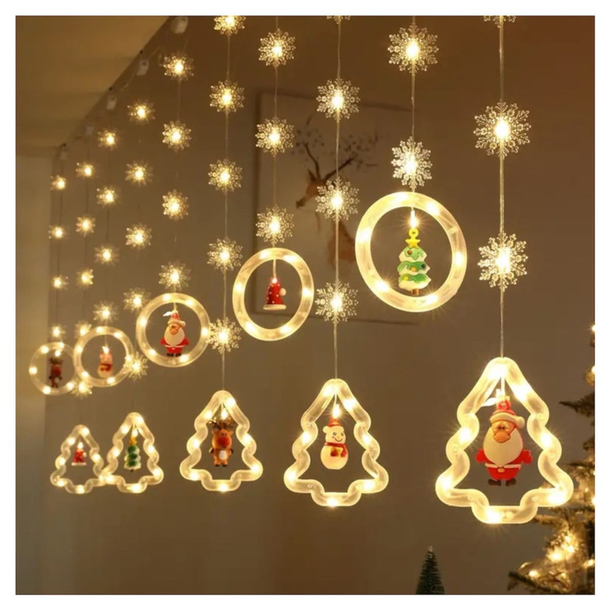 MULTIPLACE COLOMBIA - Luces de navidad decorativas para con figuras de estrellas