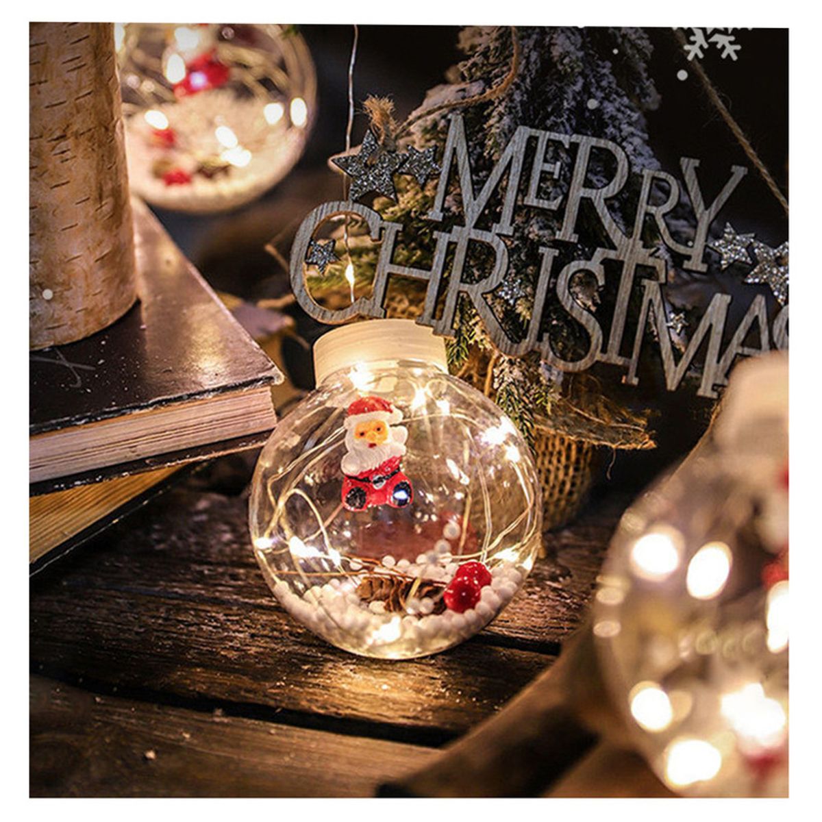 MULTIPLACE COLOMBIA - Luces de navidad decorativas con figuras de papa Noel