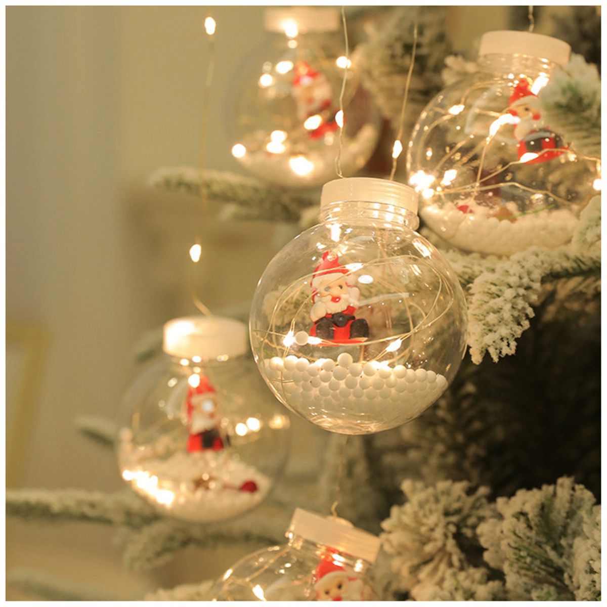 MULTIPLACE COLOMBIA - Luces de navidad decorativas con figuras de papa Noel