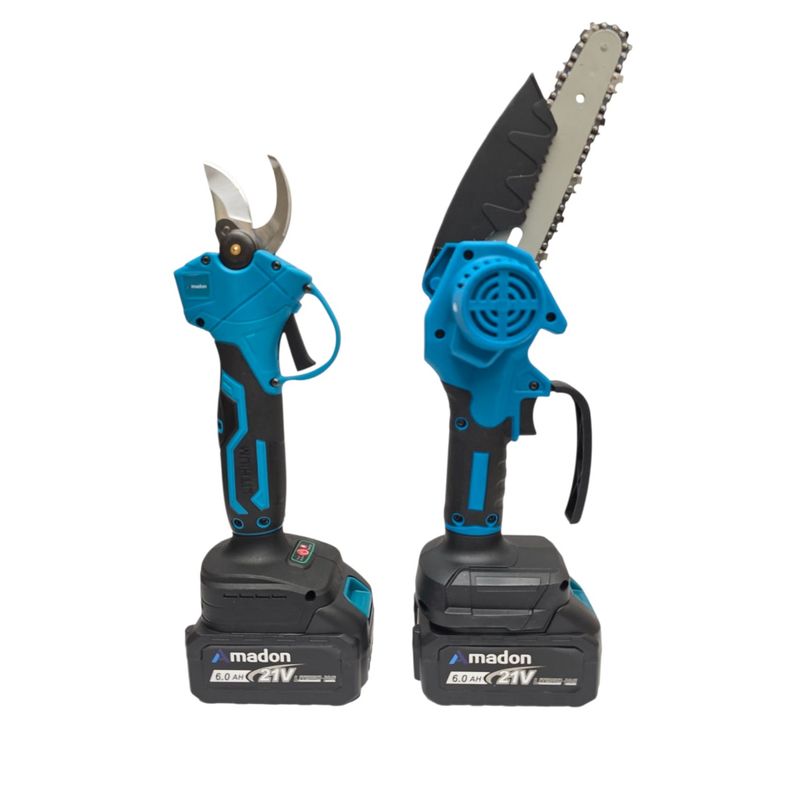 GENERAL - Motosierra Tijeras Jardineria Doble Bateria 21V Inalambrica