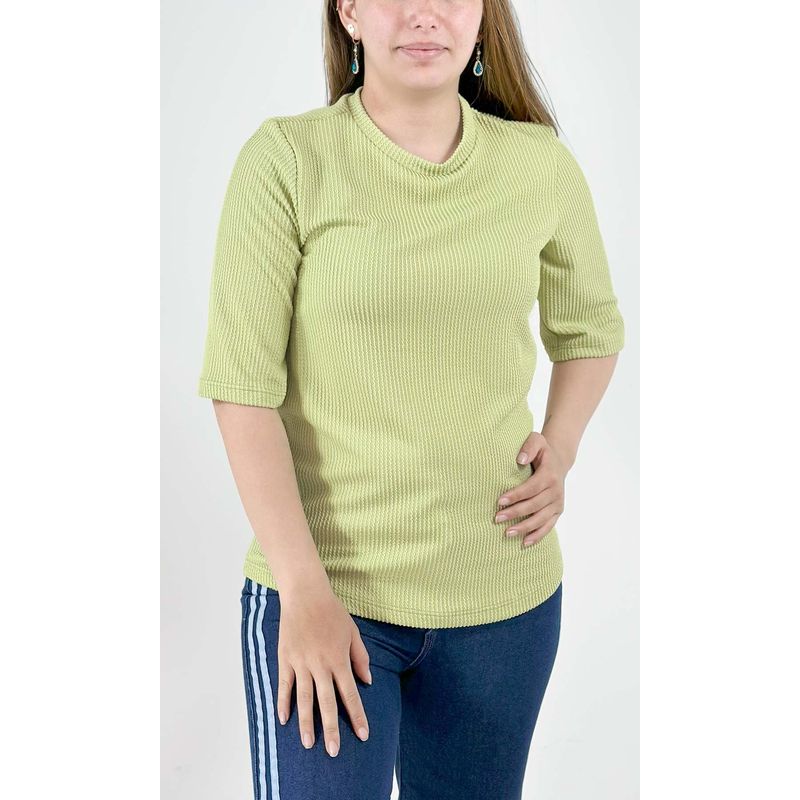 L Y H - Camiseta Para Mujer Manga 34 Rojo Marca L&H