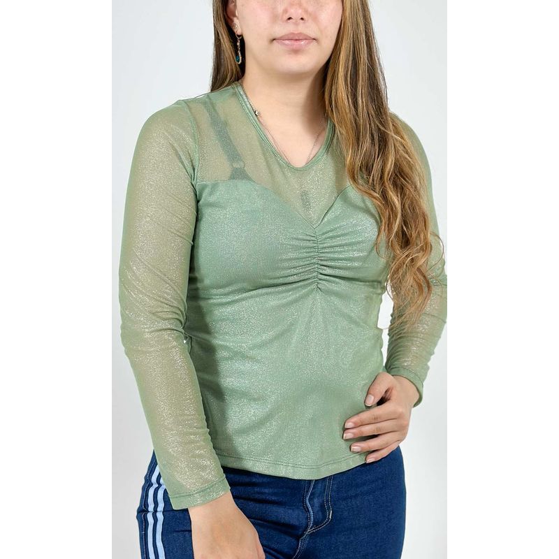 L Y H - Camiseta Para Mujer Manga 34 Rojo Marca L&H