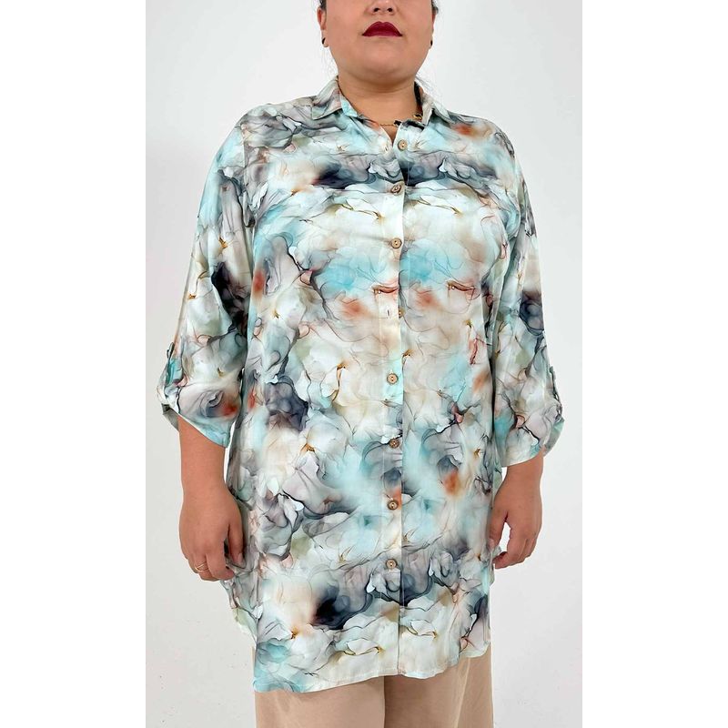 L Y H - Bluson Para Mujer Manga 34 Gris Claro Marca L&H