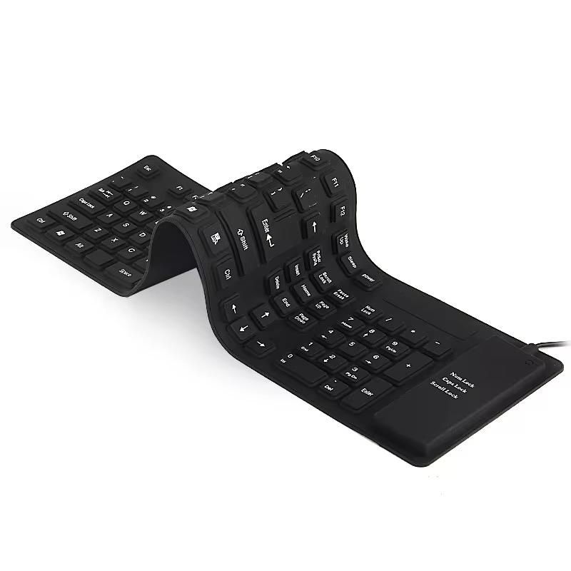 GENERICO - Teclado Flexible para Computador o Tablet Negro