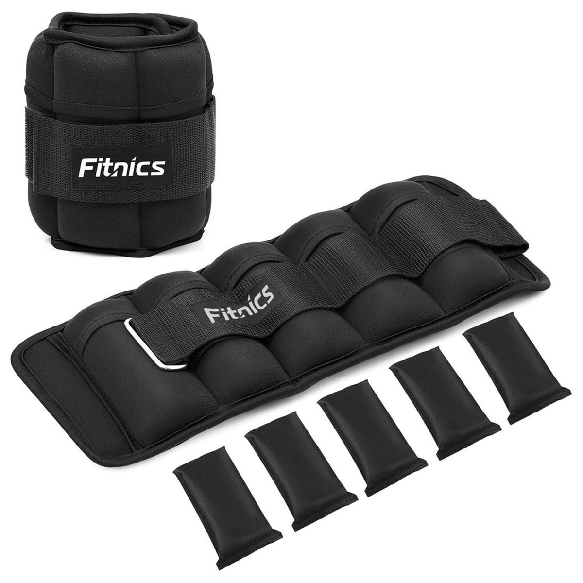 FITNICS - Pesas Tobilleras y Muñequeras 3kg Fitnics Ajustables Set x2
