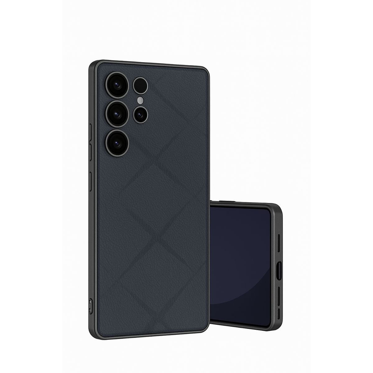 GENERICO - Forro Estuche Protector de Cuero Sinténtico Para Samsung S24 Ultra Negro