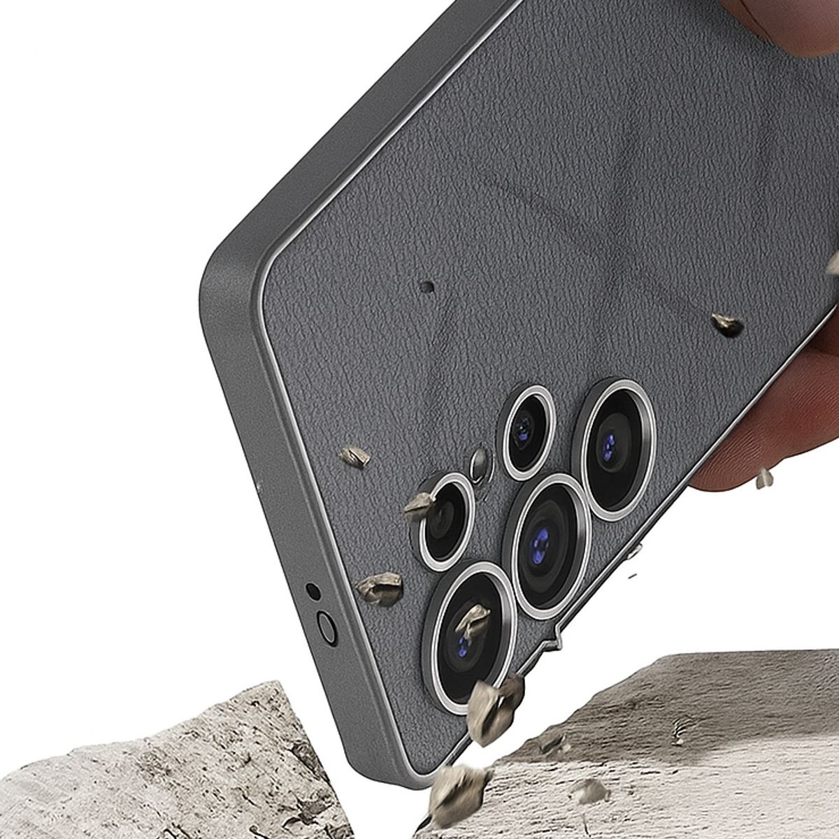 GENERICO - Forro Estuche Protector de Cuero Sinténtico Para Samsung S24 Ultra Negro