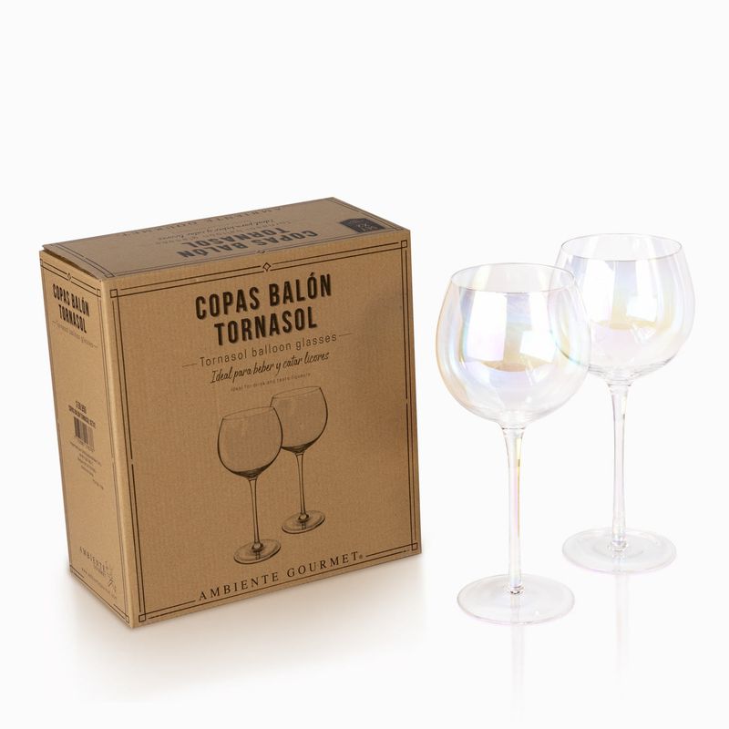 AMBIENTE GOURMET - Copas balon tornasol setx2