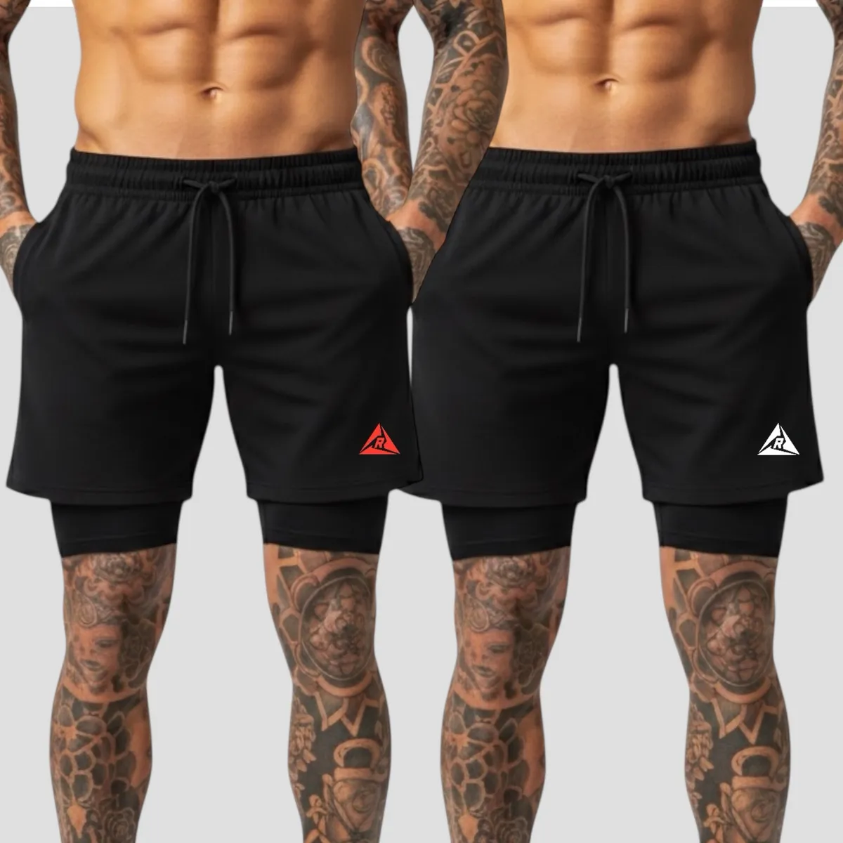 RIPPLE FT - x2 Pantalonetas con Licra Corta 3 Bolsillos Original Ripple