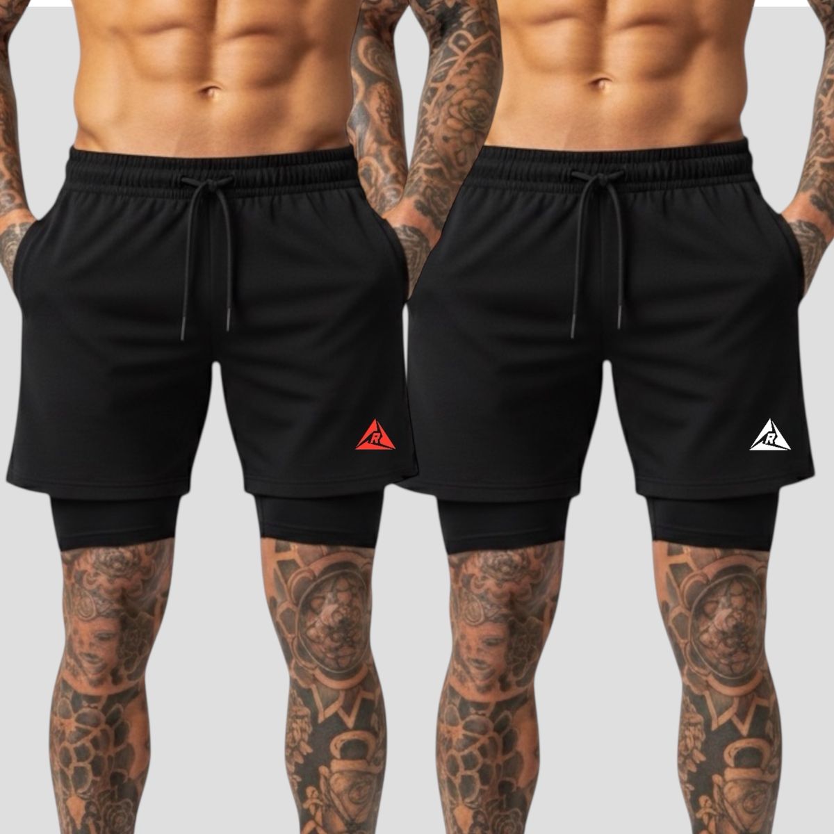 RIPPLE FT - x2 Pantalonetas con Licra Corta 3 Bolsillos Original Ripple