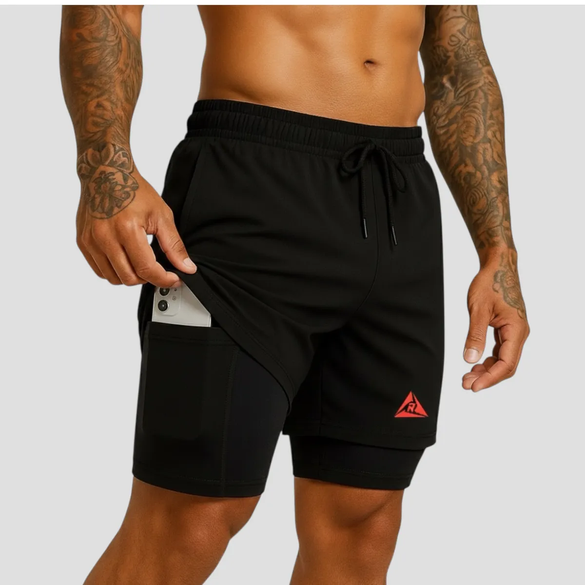 RIPPLE FT - Pantaloneta con Licra Corta 3 Bolsillos Original Ripple