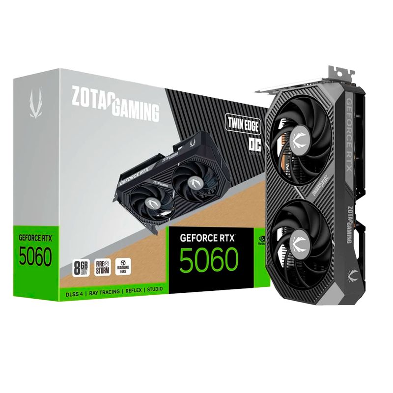 ZOTAC - Tarjeta De Vídeo Zotac GeForce RTX 5060 Twin Edge OC GDDR7 8GB