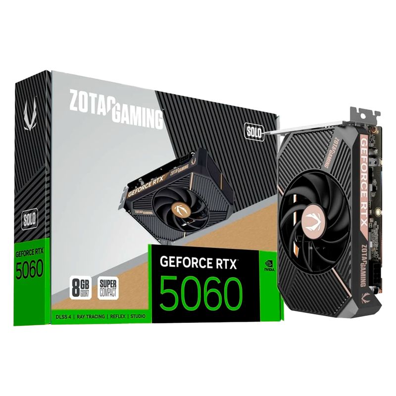 ZOTAC - Tarjeta De Vídeo Zotac GeForce RTX 5060 SOLO GDDR7 8GB