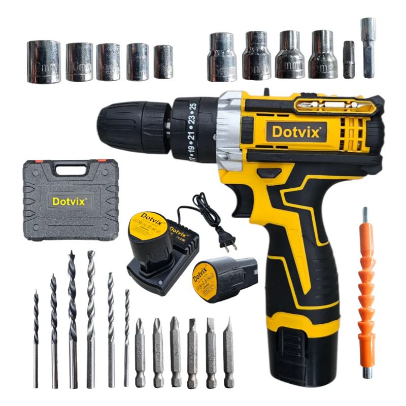 PROTOOL - Taladro Inalámbrico Atornillador De 18V Con Accesorios