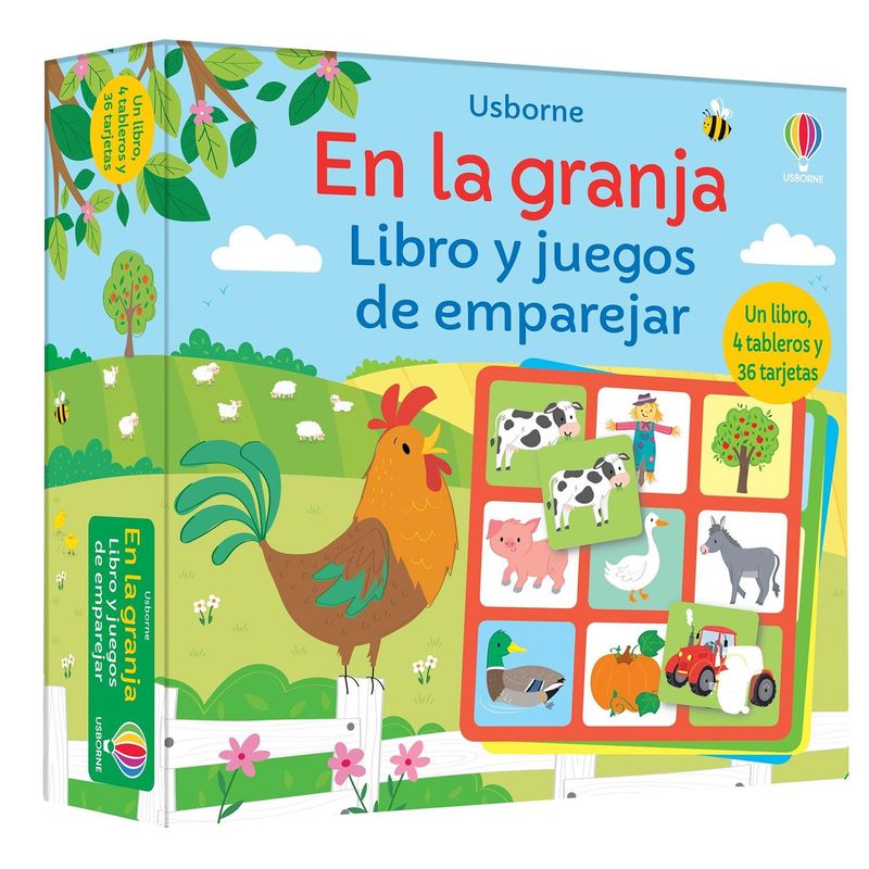 USBORNE - En La Granja. Libro Y Juegos De Emparejar