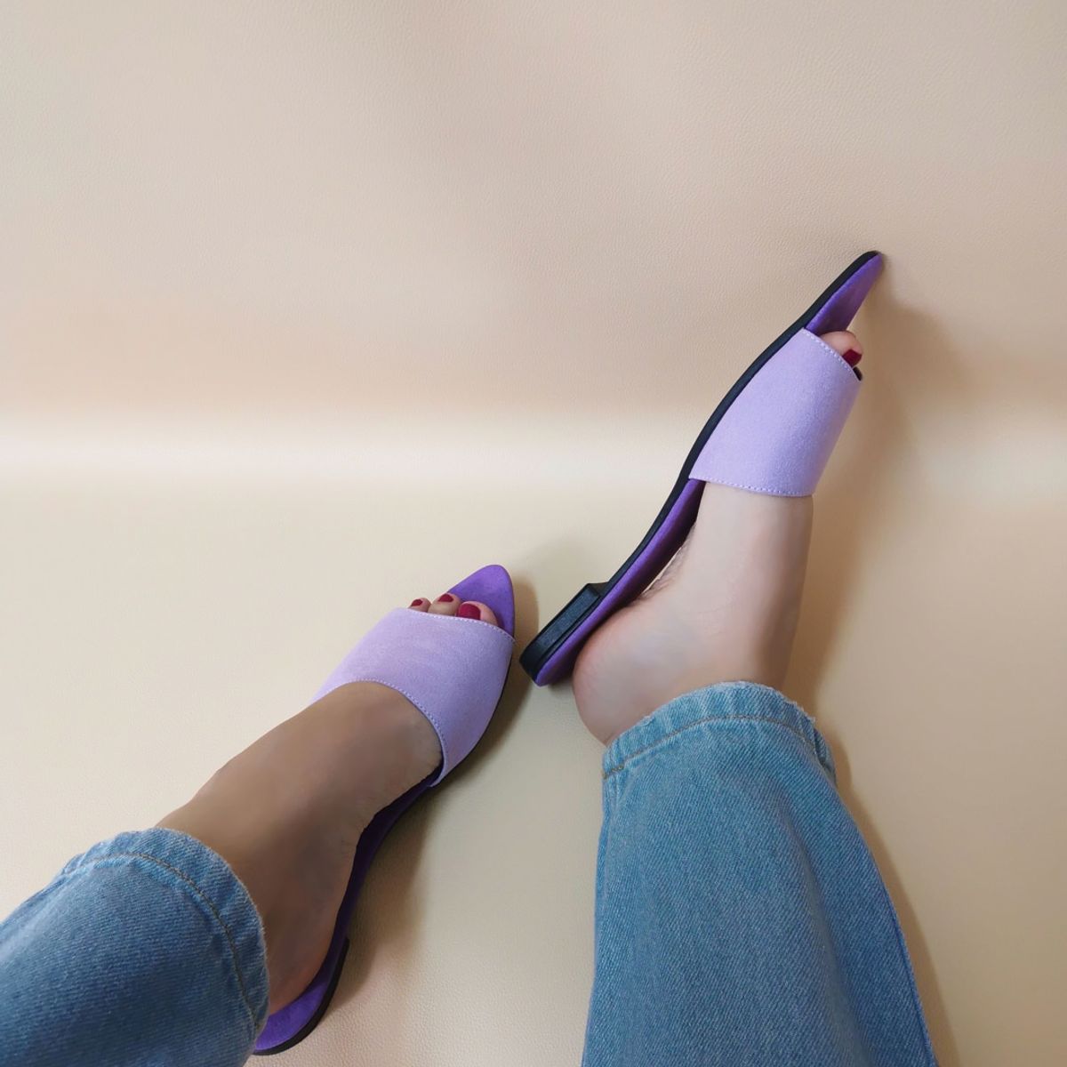 MOSTAZA - Sandalia punta lavande