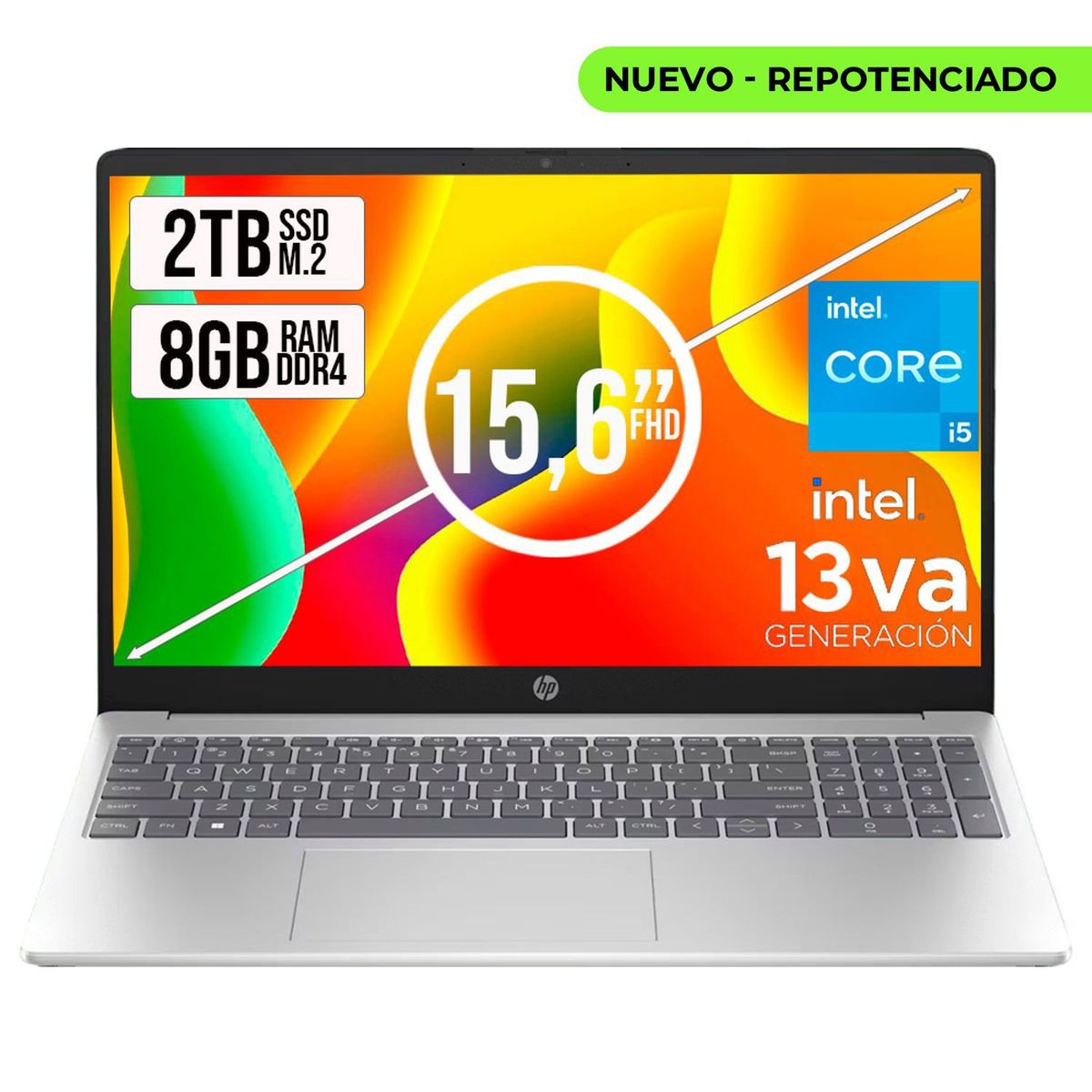 LENOVO - PORTATIL HP 15 INTEL CORE I5-1334U SSD 2TB RAM 8GB LED 15,6 FHD