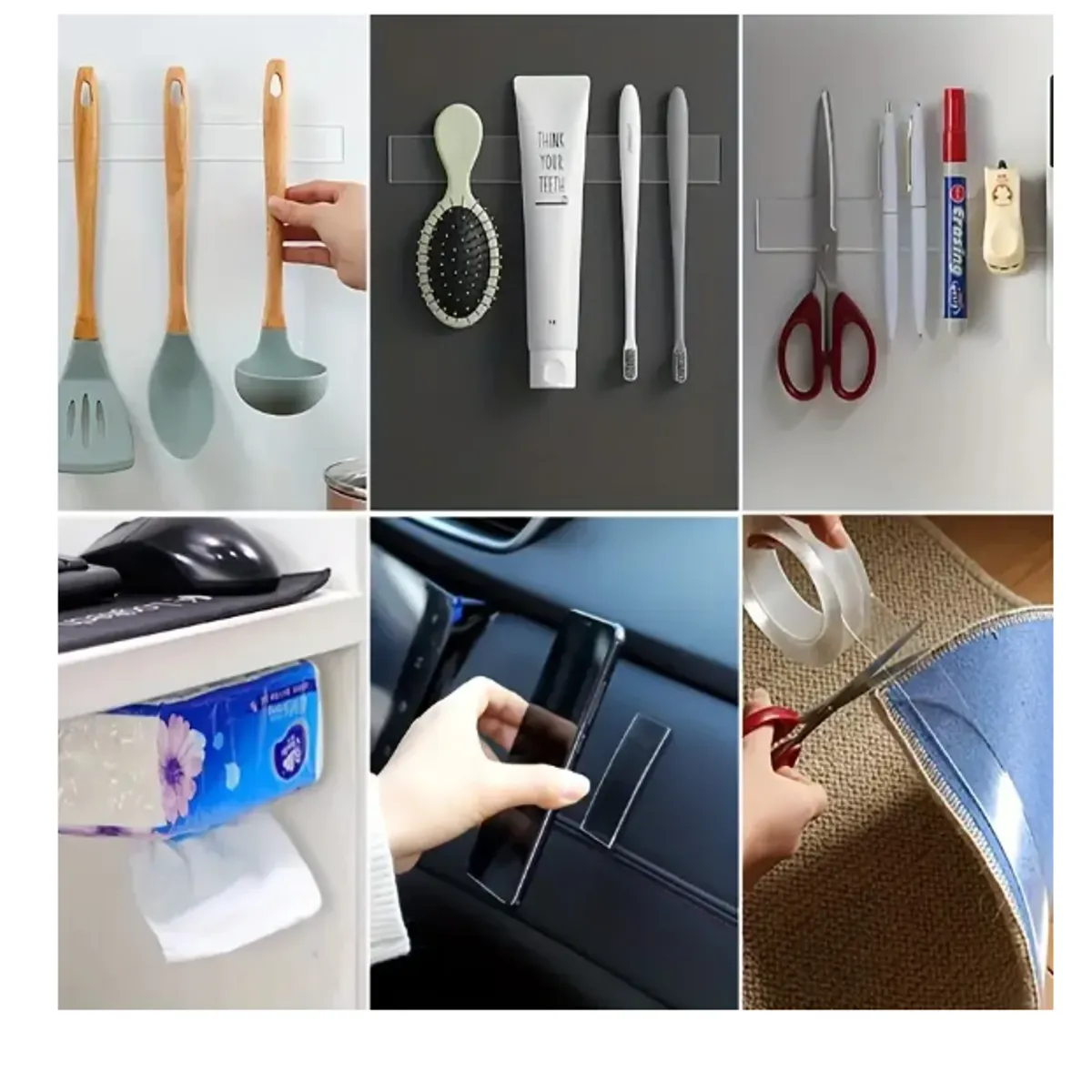 AMERICAN GENERICS - Cinta Adhesiva Doble Cara Reutilizable De Alta Resistencia