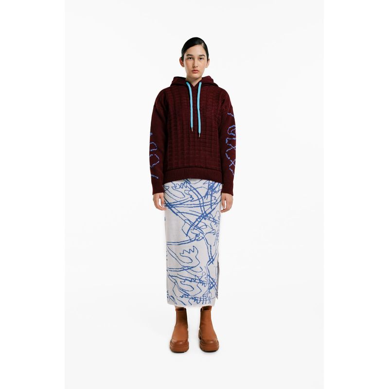 MAGLIONE - Hoodie Serpentina con Capota y manga larga