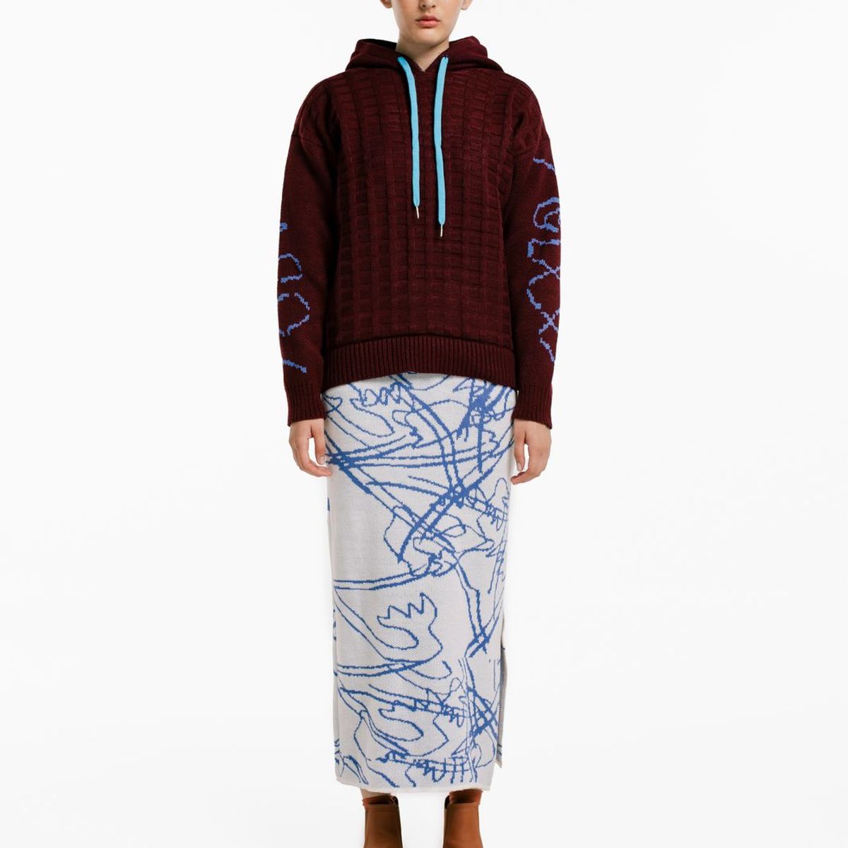 MAGLIONE - Hoodie Serpentina con Capota y manga larga