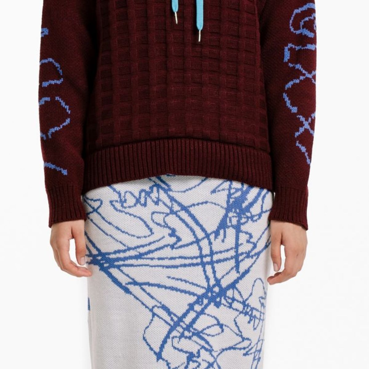 MAGLIONE - Hoodie Serpentina con Capota y manga larga