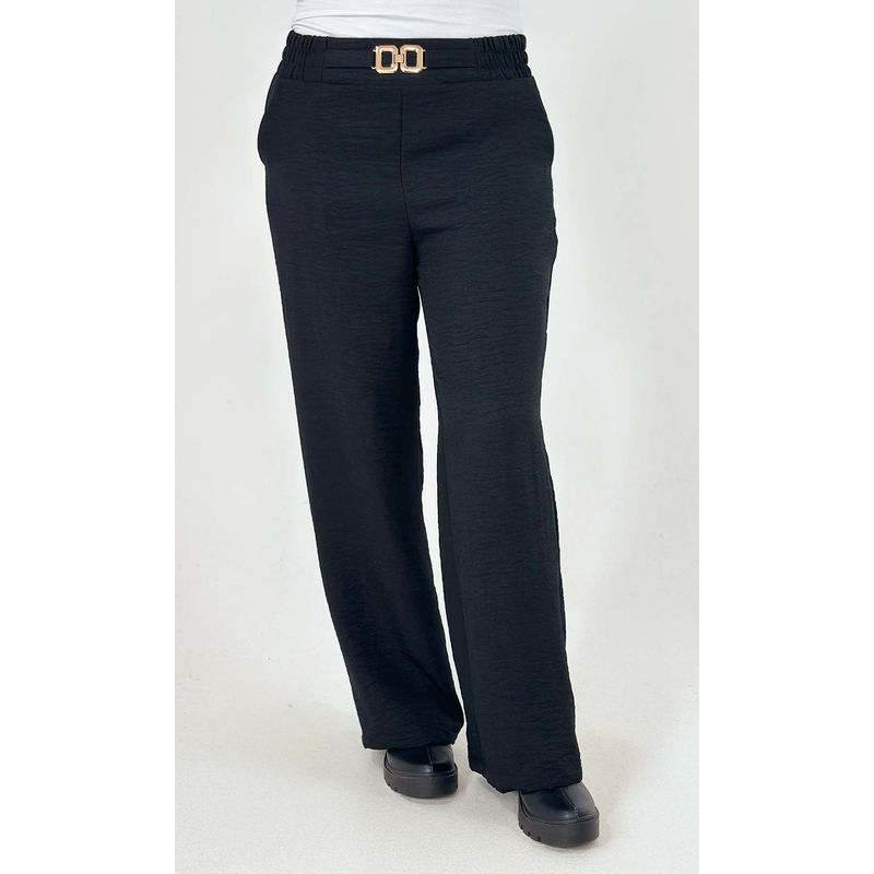 L Y H - Pantalon Para Mujer Negro Marca L&H
