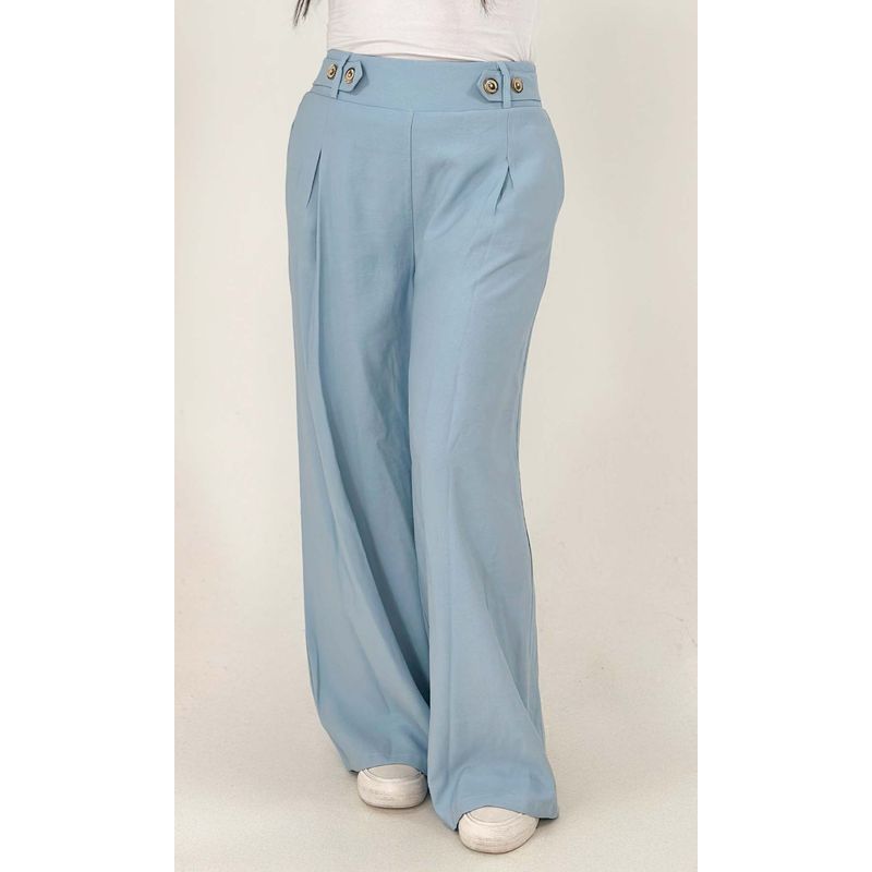 L Y H - Pantalon Para Mujer Azul Marca L&H