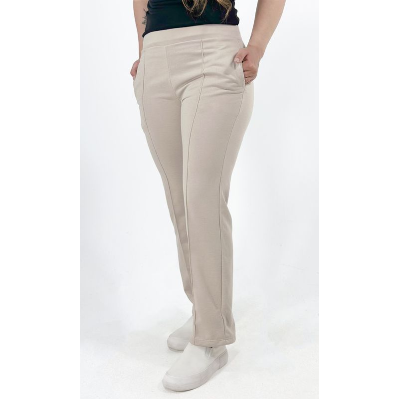 L Y H - Pantalon Para Mujer Beige Marca L&H