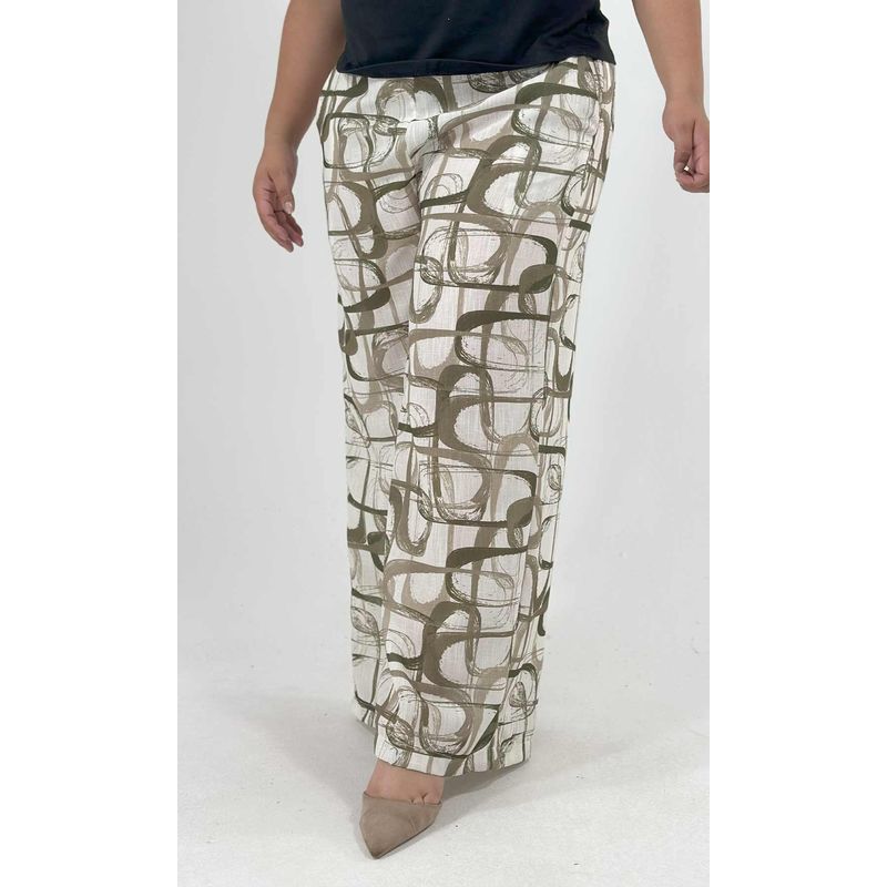 L Y H - Pantalon Para Mujer Khaki Oscuro Marca L&H