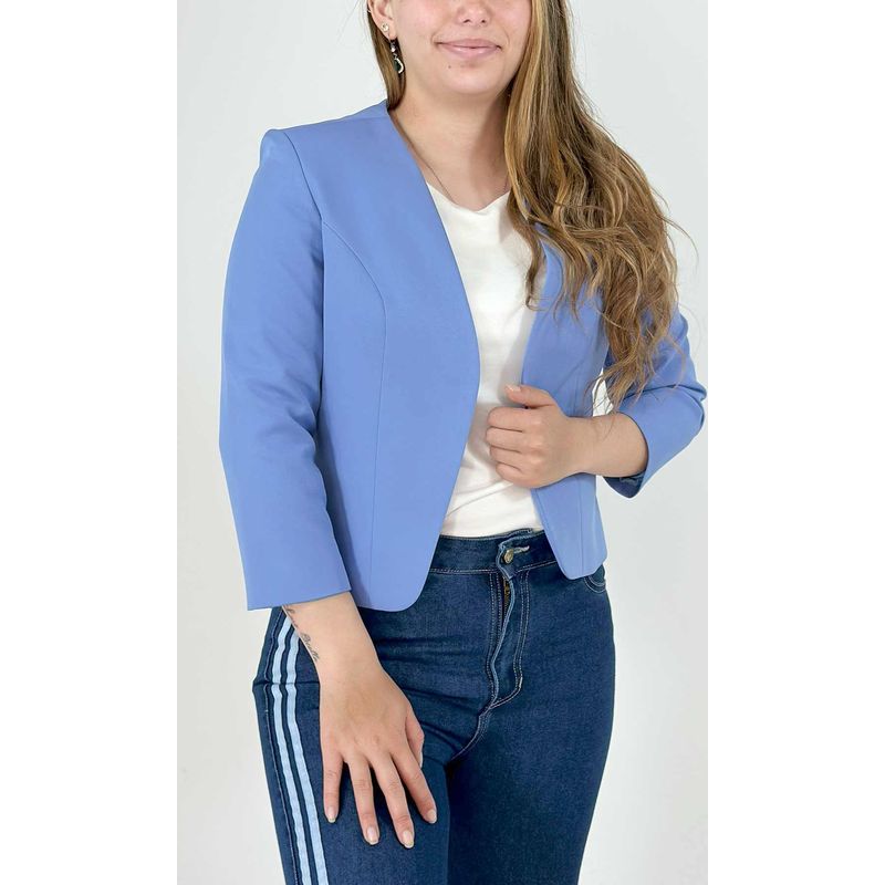 L Y H - Chaqueta Para Mujer Azul Marca L&H