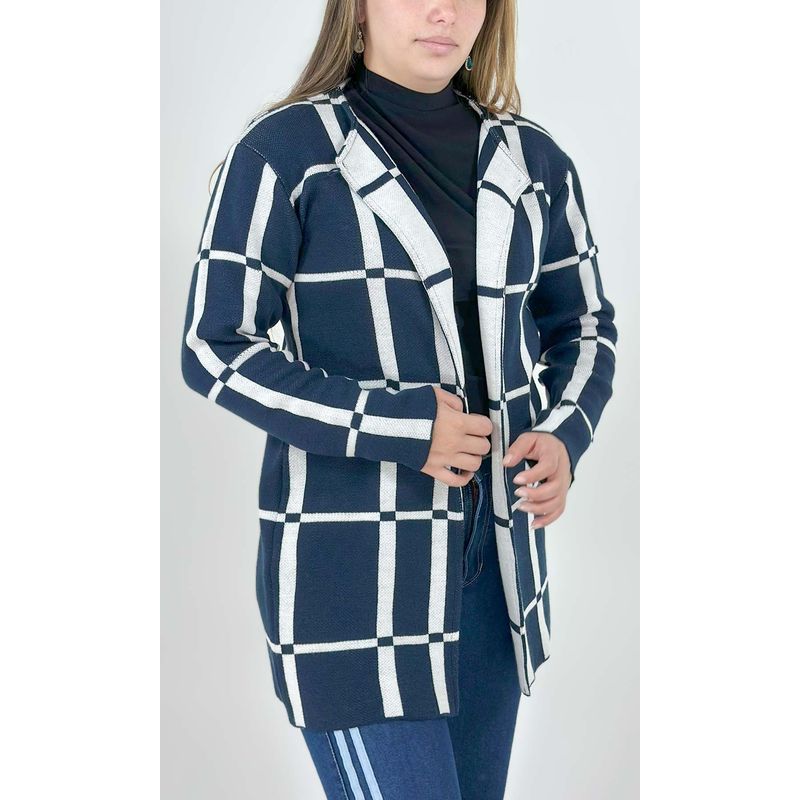 L Y H - Chilango Para Mujer Manga Larga Azul Marca L&H