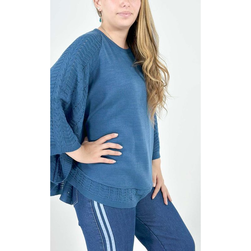 L Y H - Capa Para Mujer Azul Marca L&H