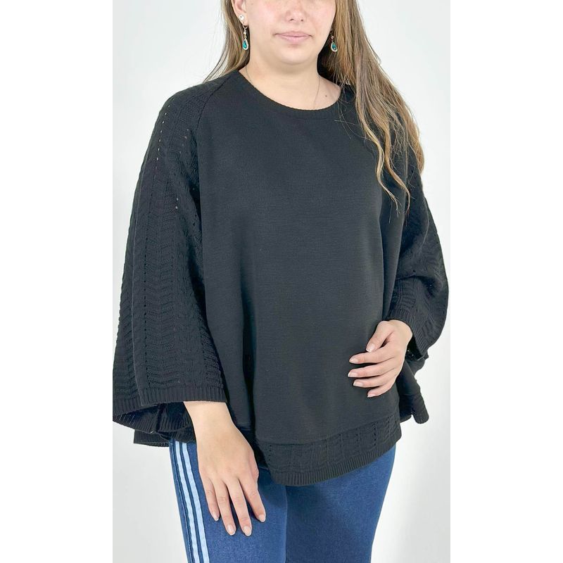L Y H - Capa Para Mujer Negro Marca L&H