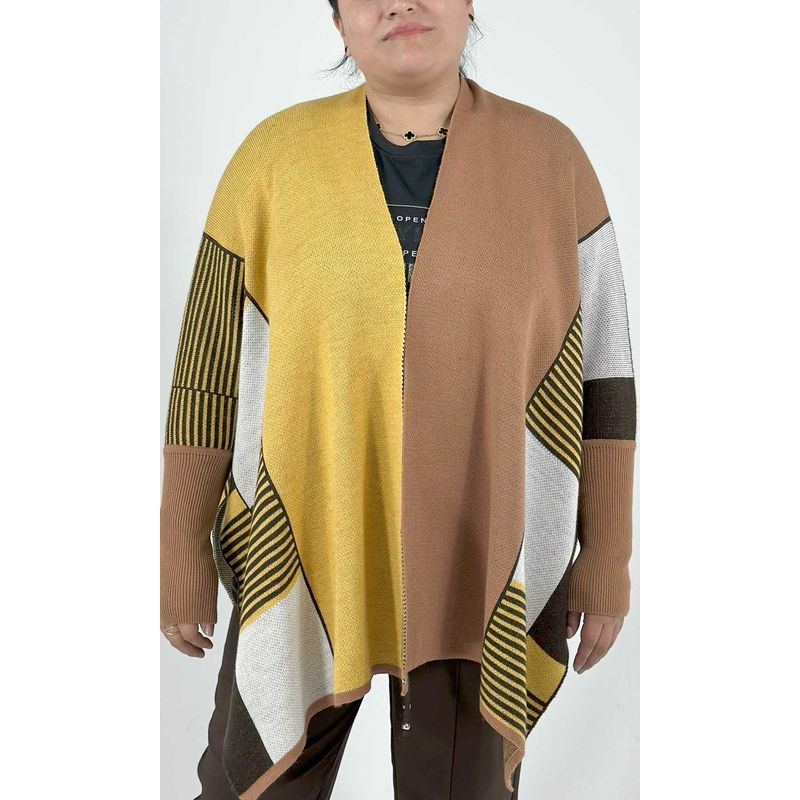 L Y H - Capa Para Mujer Khaki Oscuro Marca L&H