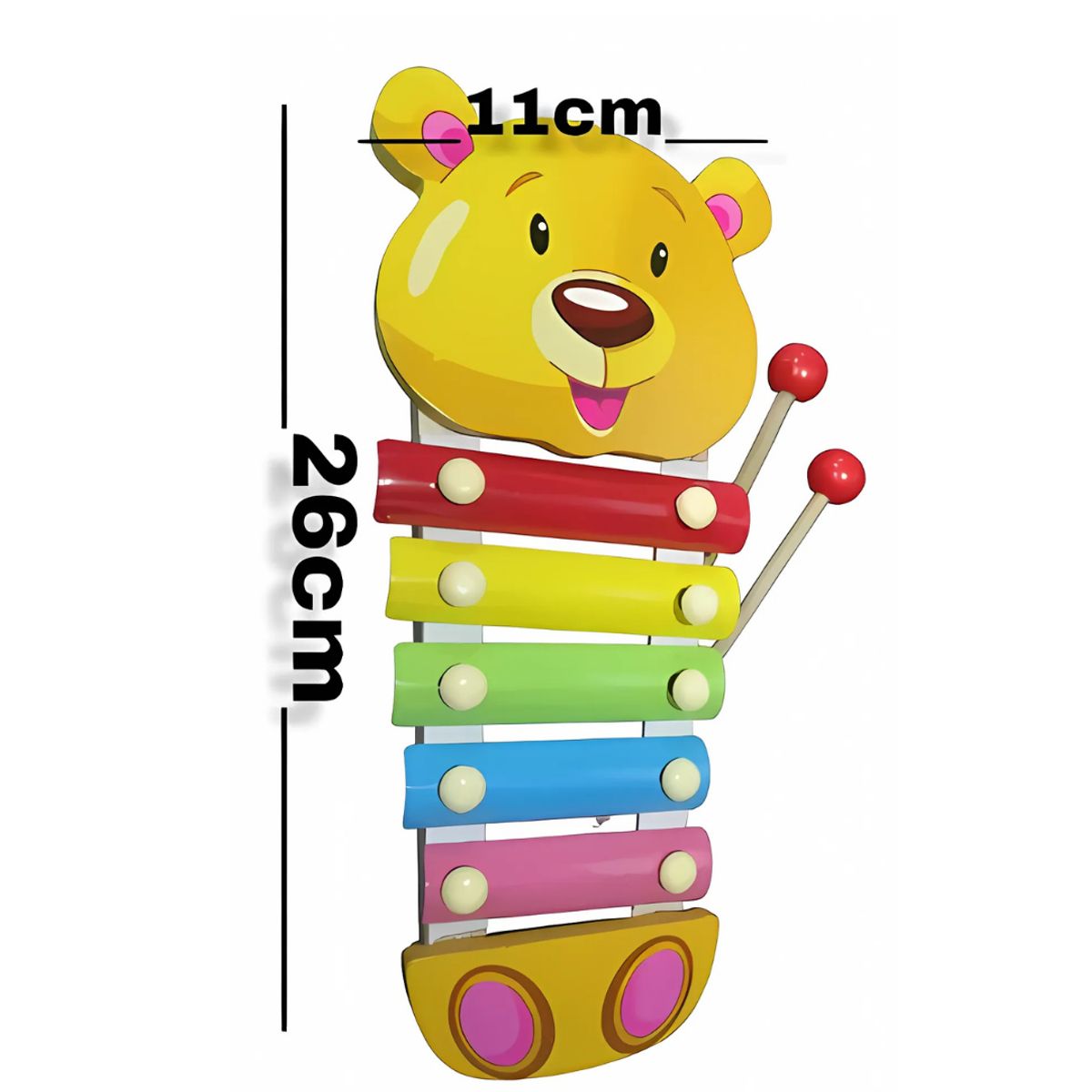 GENERICO - Xilófono Infantil de Madera Oso