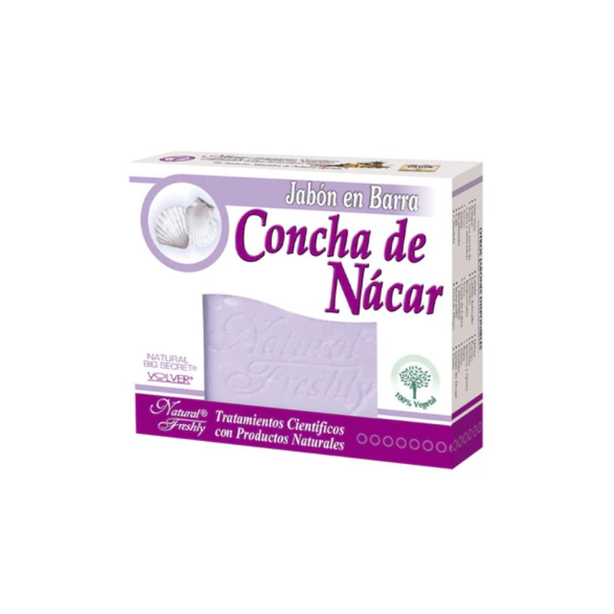NATURAL FRESHLY - JABON CONCHA DE NACAR EN BARRA X 90 GR.