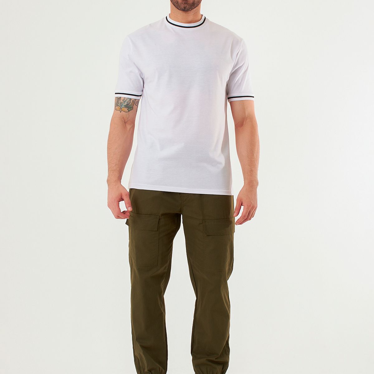 BELIFE - Camiseta manga corta blanca para hombre