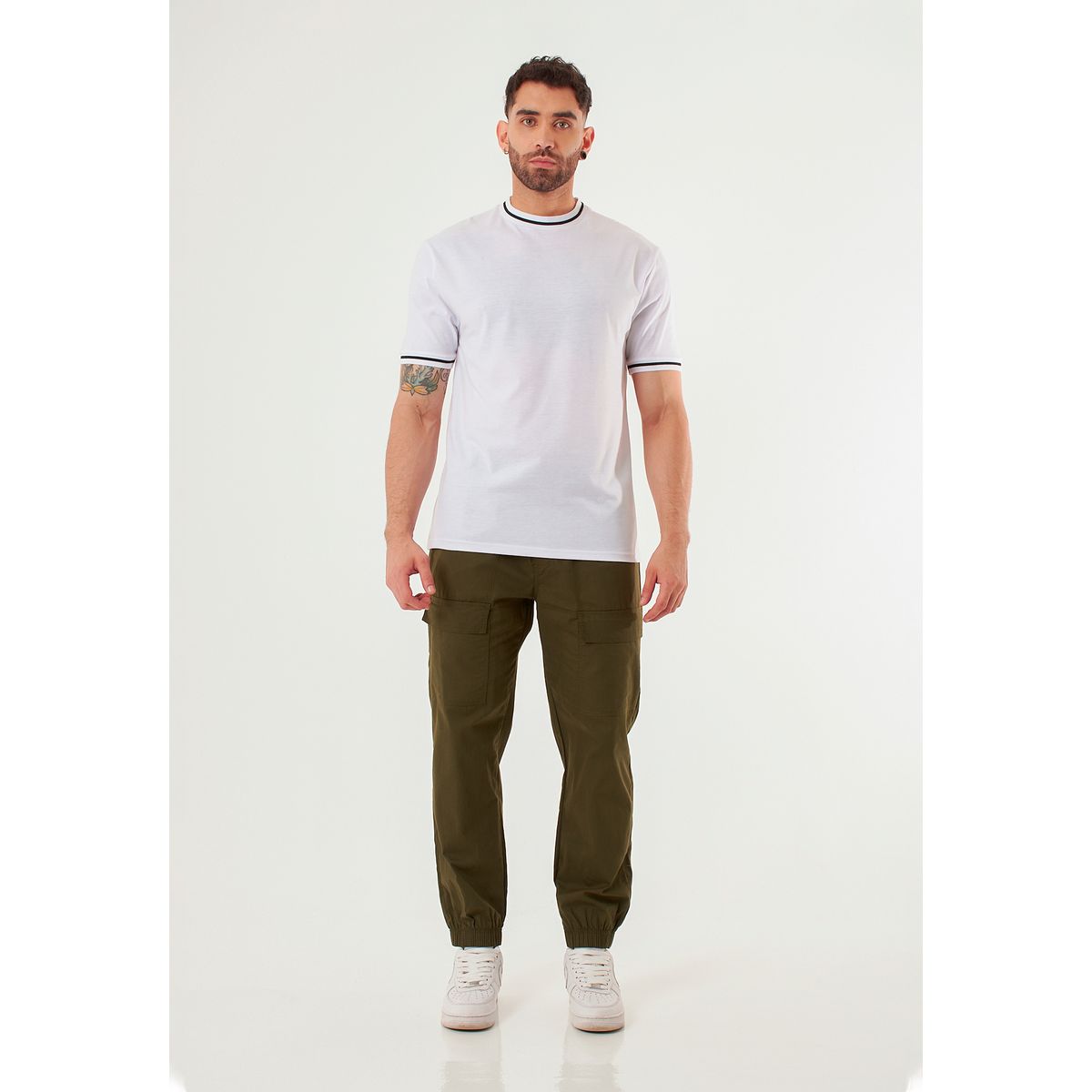 BELIFE - Camiseta manga corta blanca para hombre
