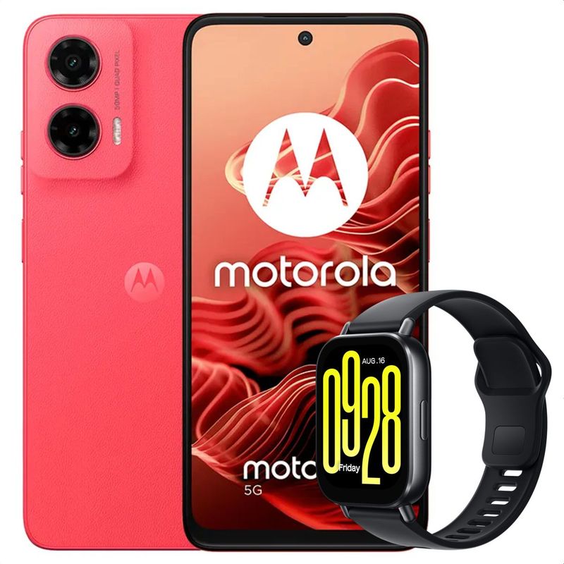 MOTOROLA - Celular Motorola Moto G35 5G 256GB /4GB Nrj + Watch 5 Active Blk