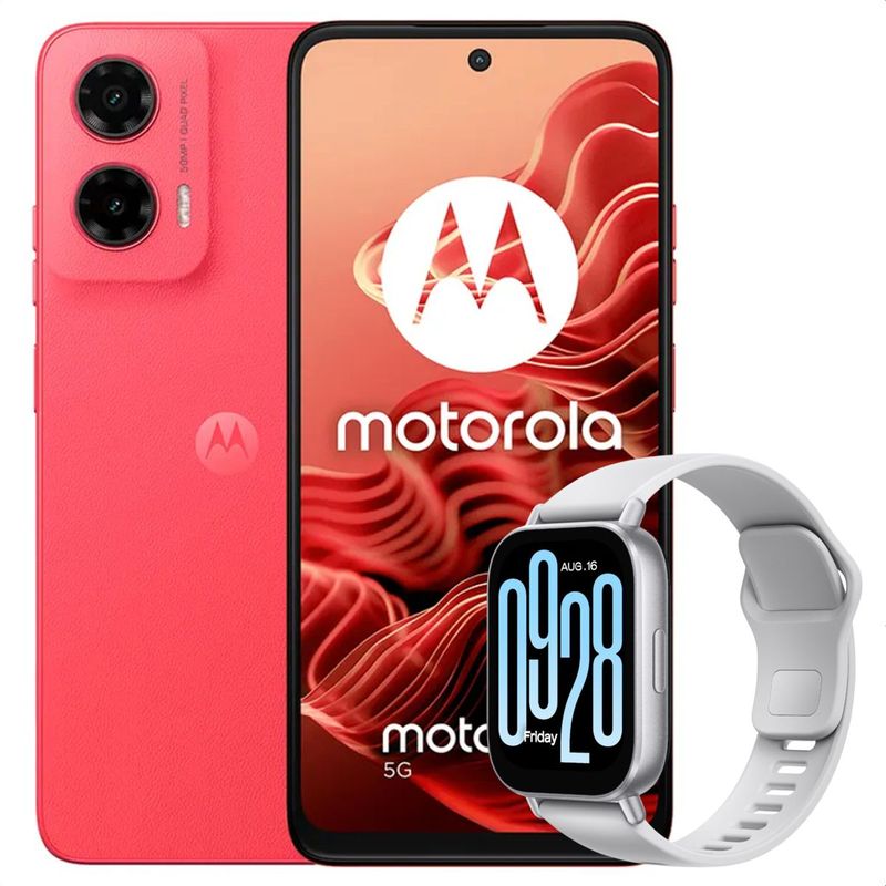 MOTOROLA - Celular Motorola Moto G35 5G 256GB /4GB Nrj + Watch 5 Active Slv