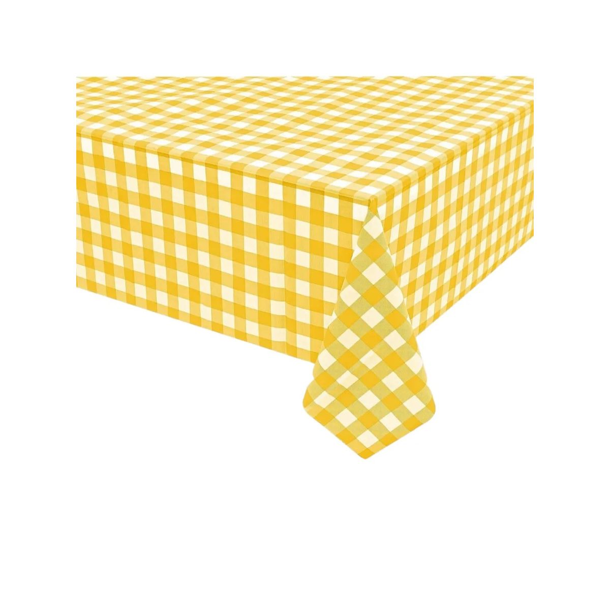 GENERICO - Mantel Para Picnic Plastico Tipo Tela Fiestas Amarillo