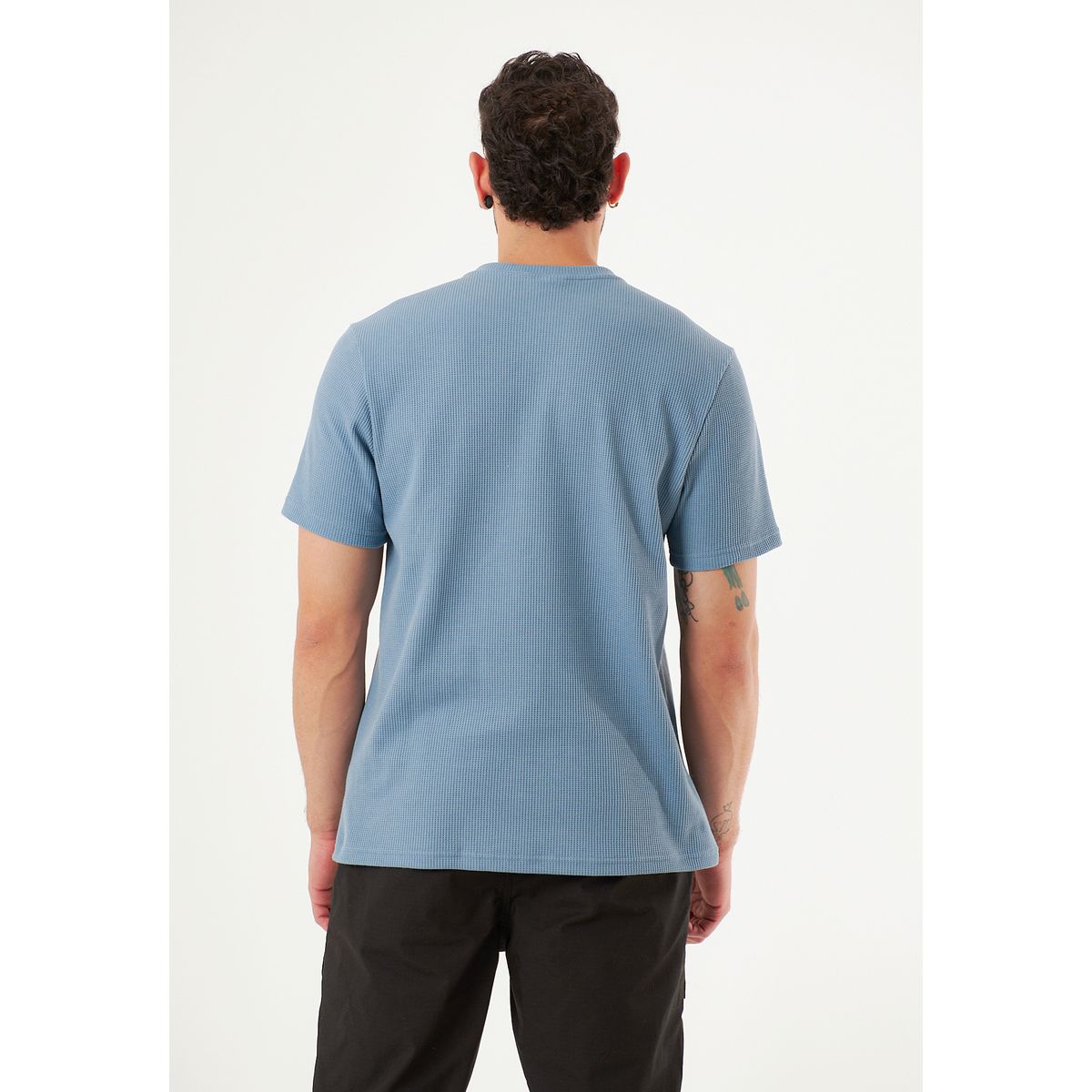 BELIFE - Camiseta manga corta azul para hombre