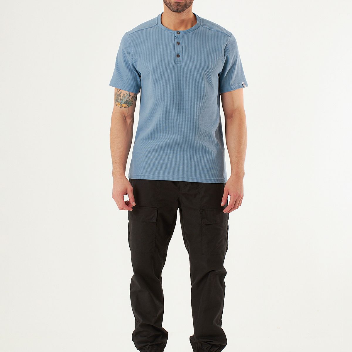 BELIFE - Camiseta manga corta azul para hombre