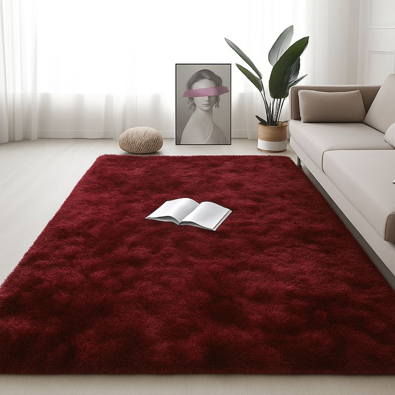 GENERICO - Tapete Alfombra Peluda Vinotinto Sala Habitación Oficina