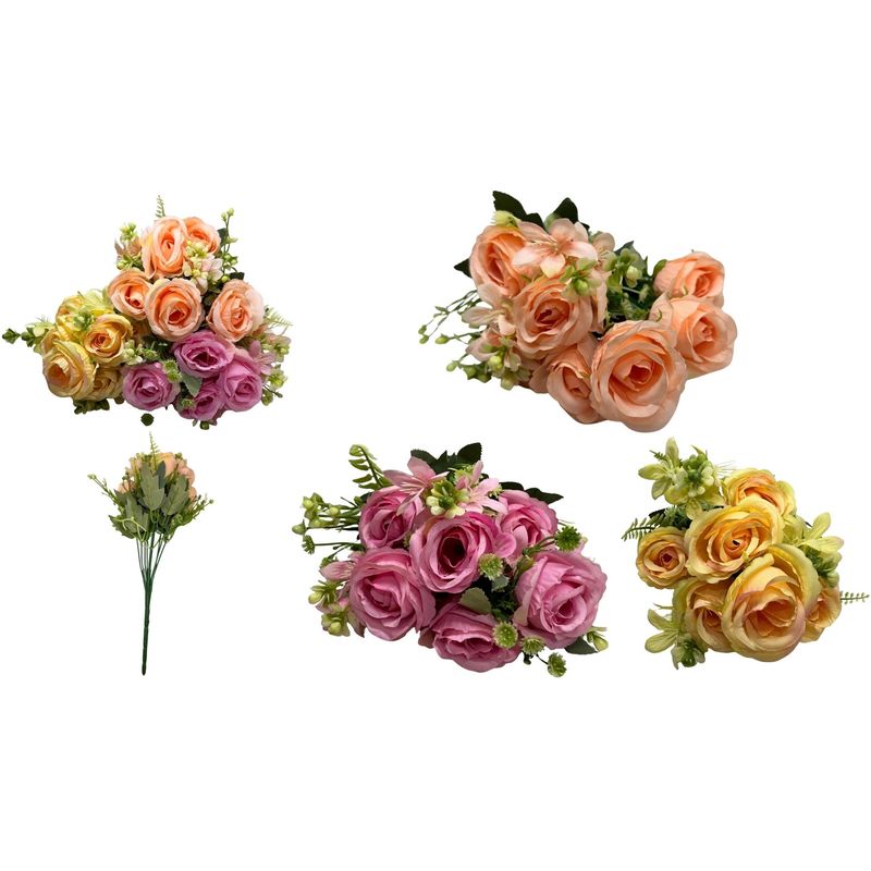 MAZUGI - Rosas Ramo Matas Flores Artificiales Decoración Eventos