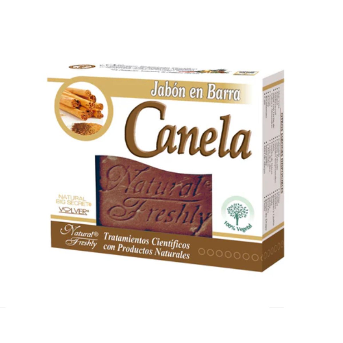 NATURAL FRESHLY - JABON CORPORAL EN BARRA DE CANELA X90 GR