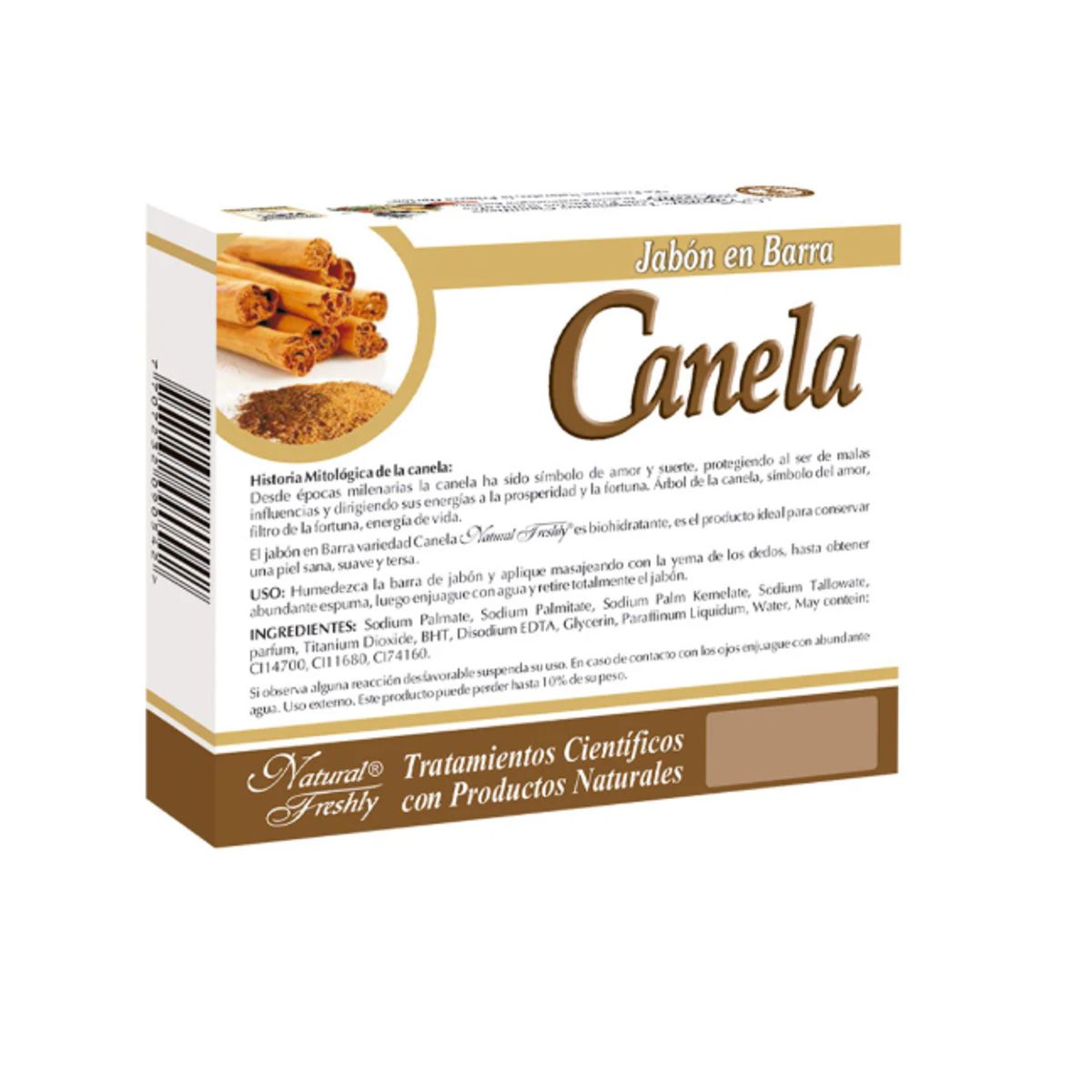 NATURAL FRESHLY - JABON CORPORAL EN BARRA DE CANELA X90 GR