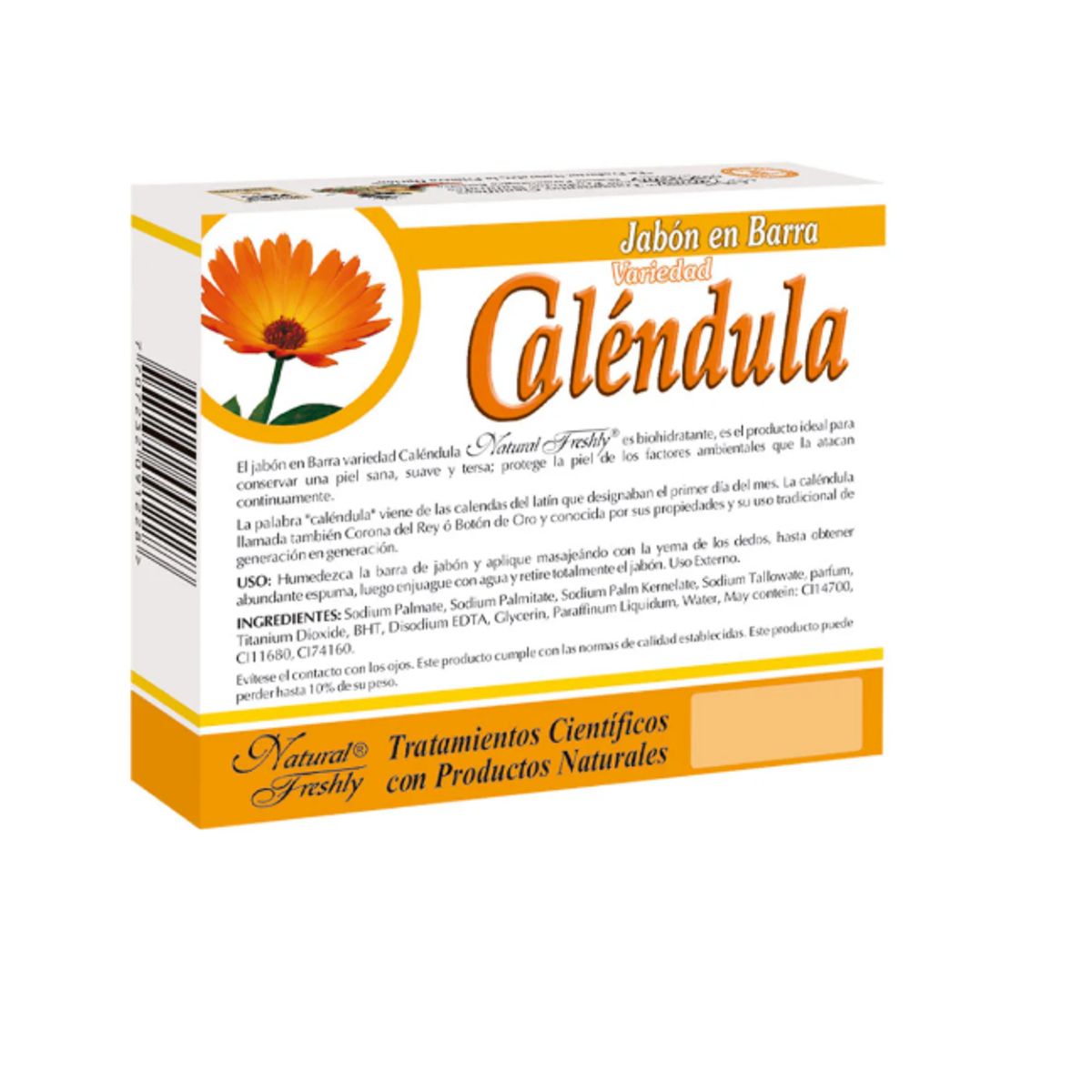 NATURAL FRESHLY - JABON DE CALENDULA EN BARRA X 90GR